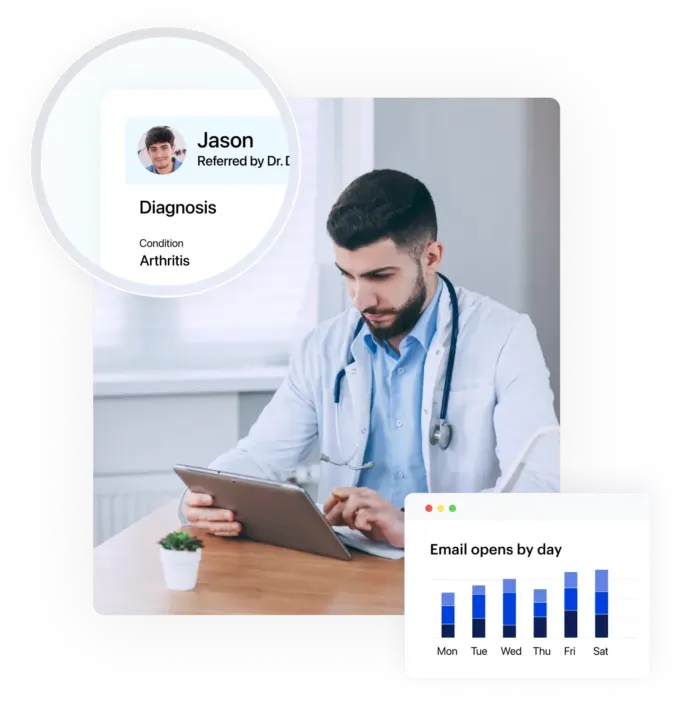 patient deatails notification - crm for healthcare